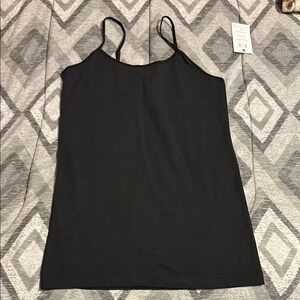 Icon Apparel Black Fitted Sleeveless Camisole Tank Top